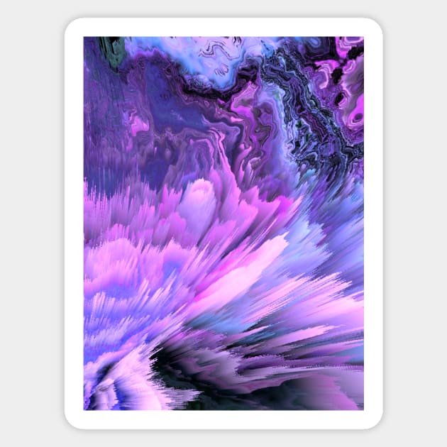 Harmful Help Glitched Fluid Art Sticker by AestheticVaporwave